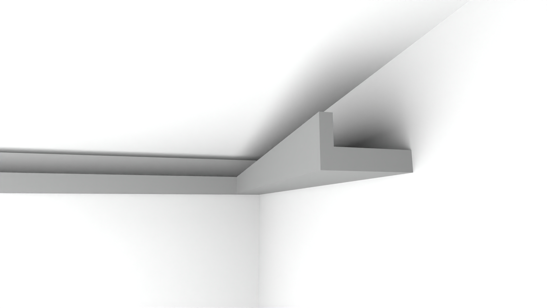 Corniche lumineuse vers le plafond