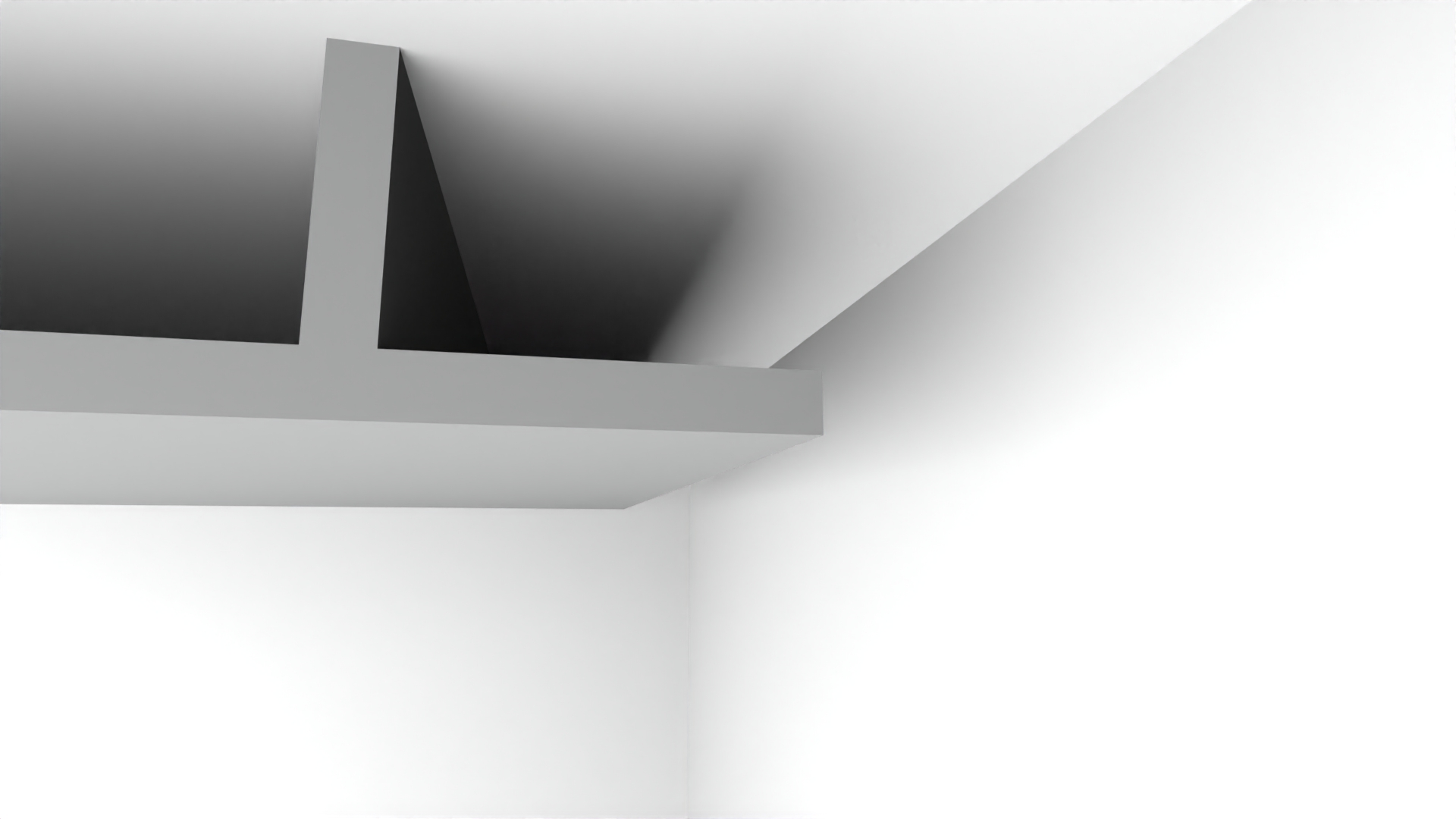 Corniche lumineuse vers le mûr 